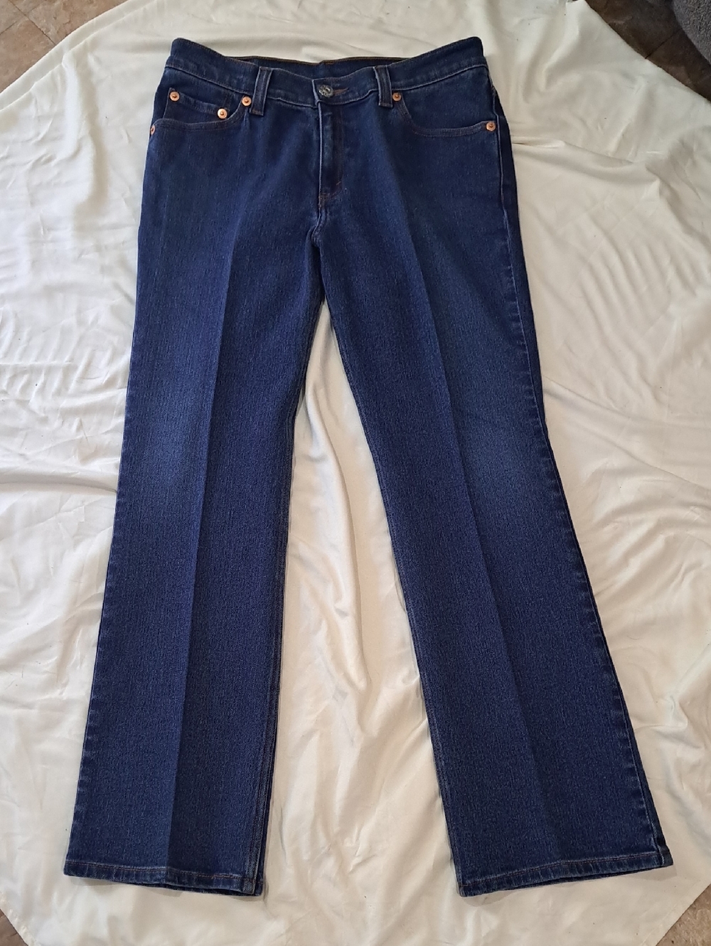 Levi's  517 Dark Blue Denim Jeans with Red Tab Bootcut - Picture 2 of 9